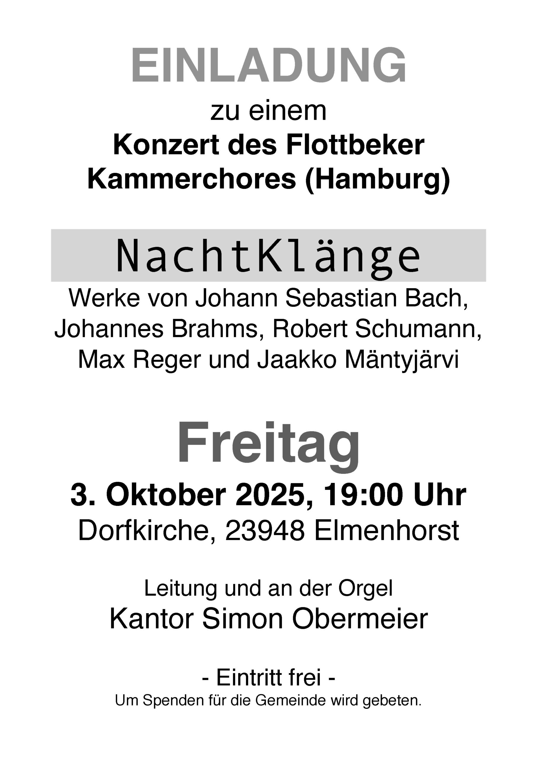 Flottbeker-Kammerchor Nachtklänge