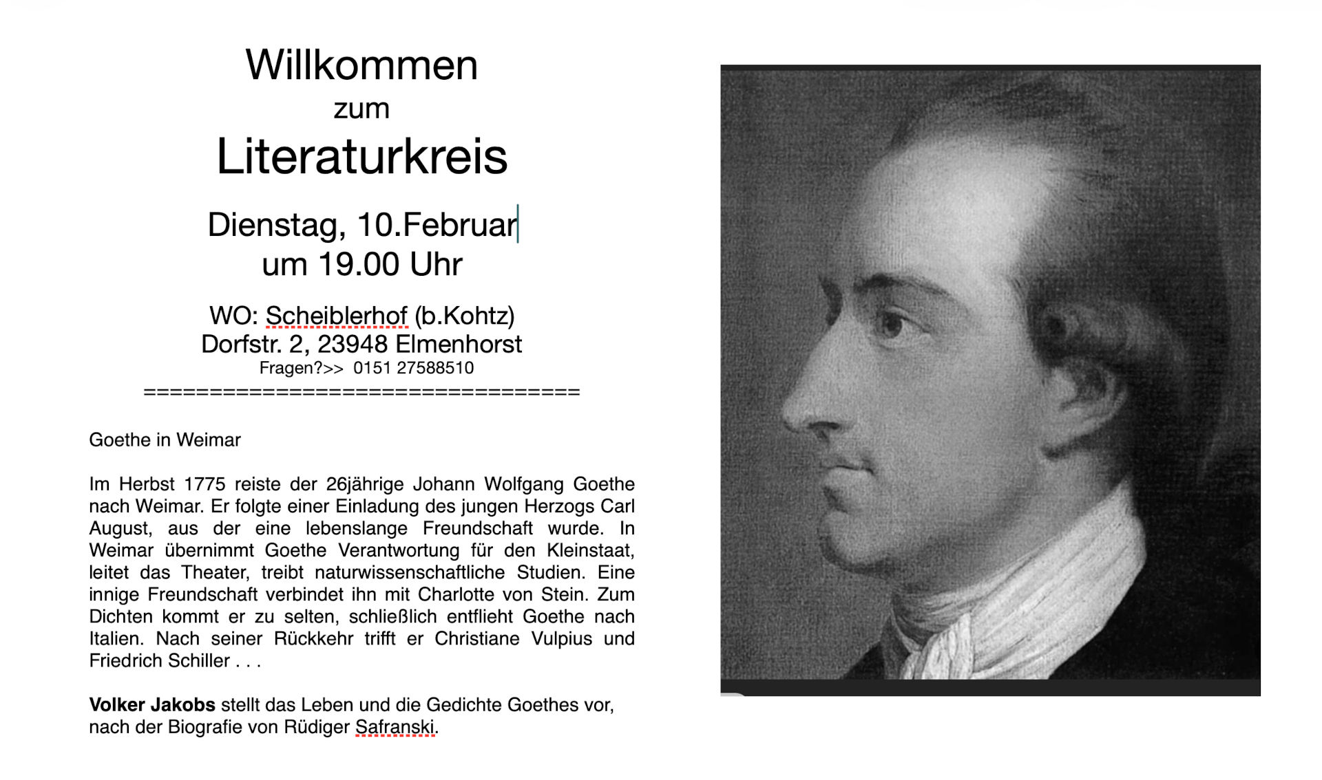 Goethe in Weimar