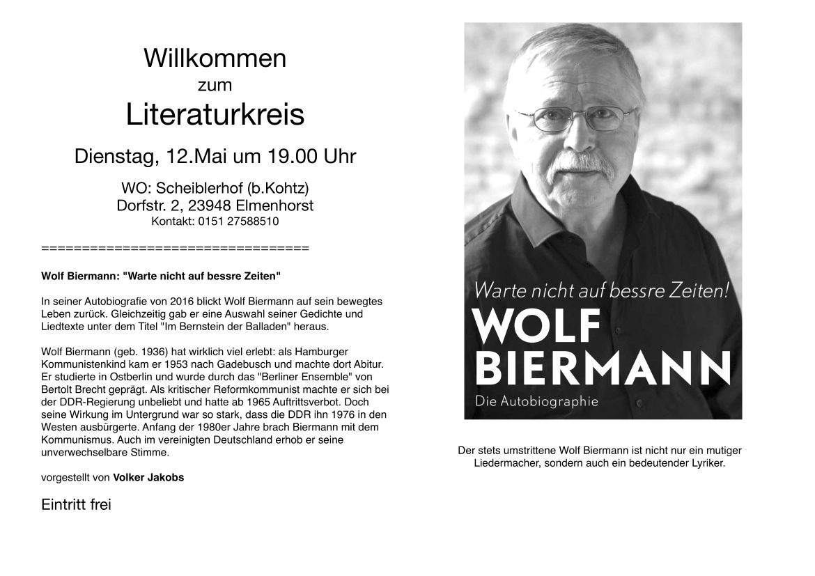 Literaturkreis Mai